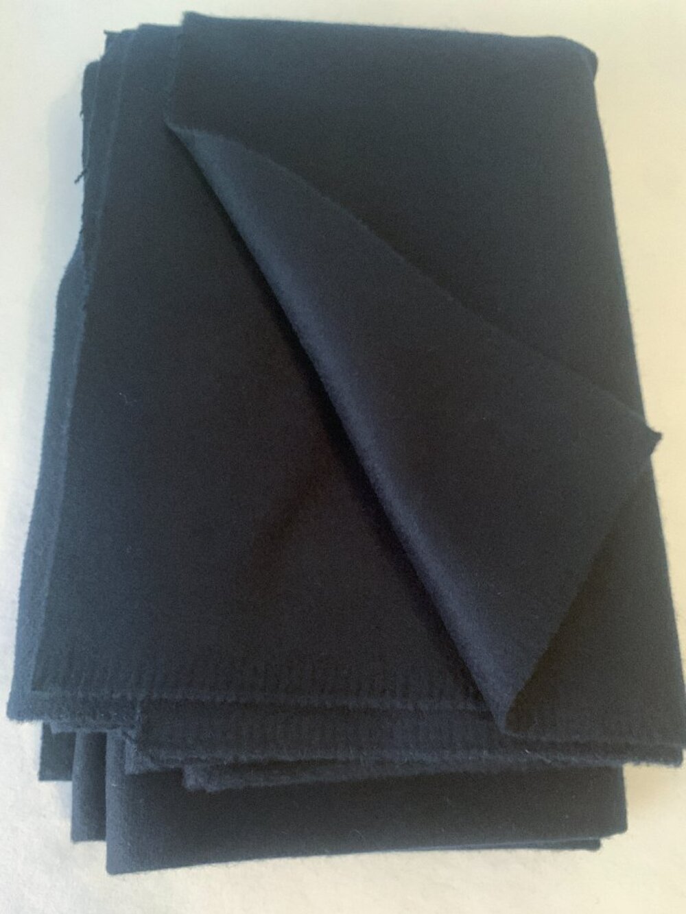 Dark Navy Coat Weight Italian Pure Wool Remnant